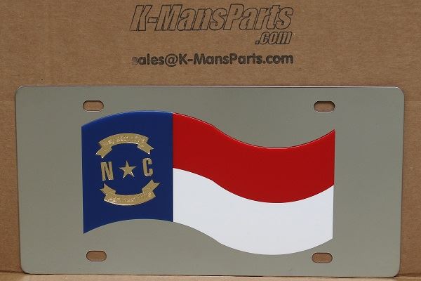 North Carolina flag vanity license plate car tag